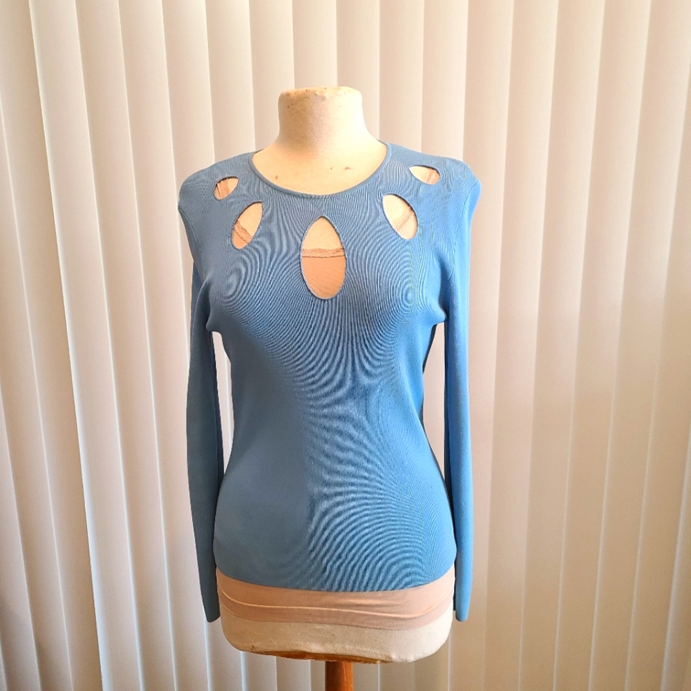 Sky blue long sleeve top